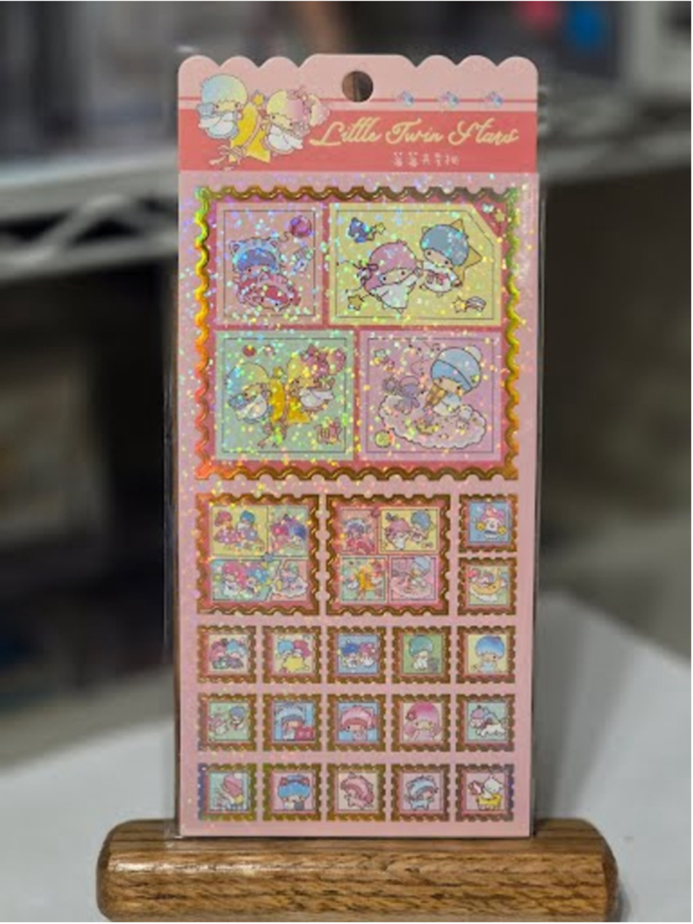 #TS-2147 Twin Star Stamp Sticker - Foil Laser Stickers